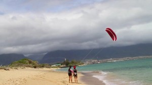 Aqua Sports Maui Non Kiteboarder Lesson with Student and Trainer Kite